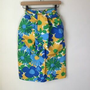 J. Crew Morning Floral‎ Tie Waist Skirt